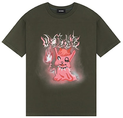 WE11DONE FW23 Monster Letter Print Contrast T-Shirt Unisex Black WD-TT3-23-782-U-KK Order WE11DONE FW23 Monster Letter Print Contrast T-Shirt Unisex Black WD-TT3-23-782-U-KK