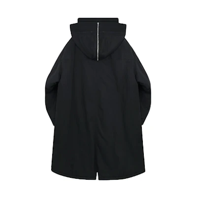 WE11DONE FW23 Oversized Logo Long Sleeve Coat Unisex Black WD-JP3-23-159-M-BK