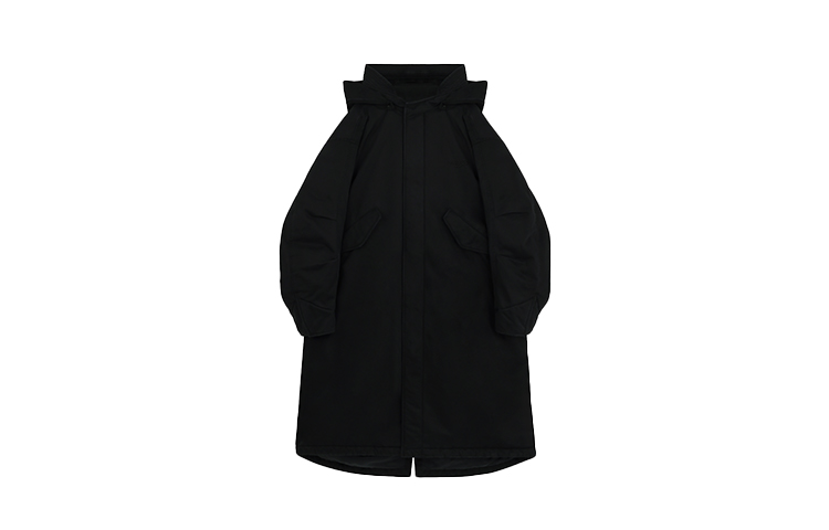 WE11DONE FW23 Oversized Logo Long Sleeve Coat Unisex Black WD-JP3-23-159-M-BK 圖 3