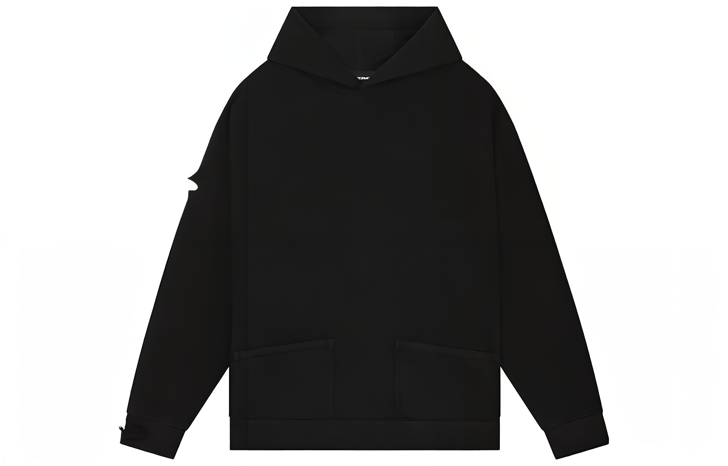 WE11DONE FW23 Unisex Black Logo Print Distressed Hoodie. WD-TH3-23-757-U-BK 圖 3