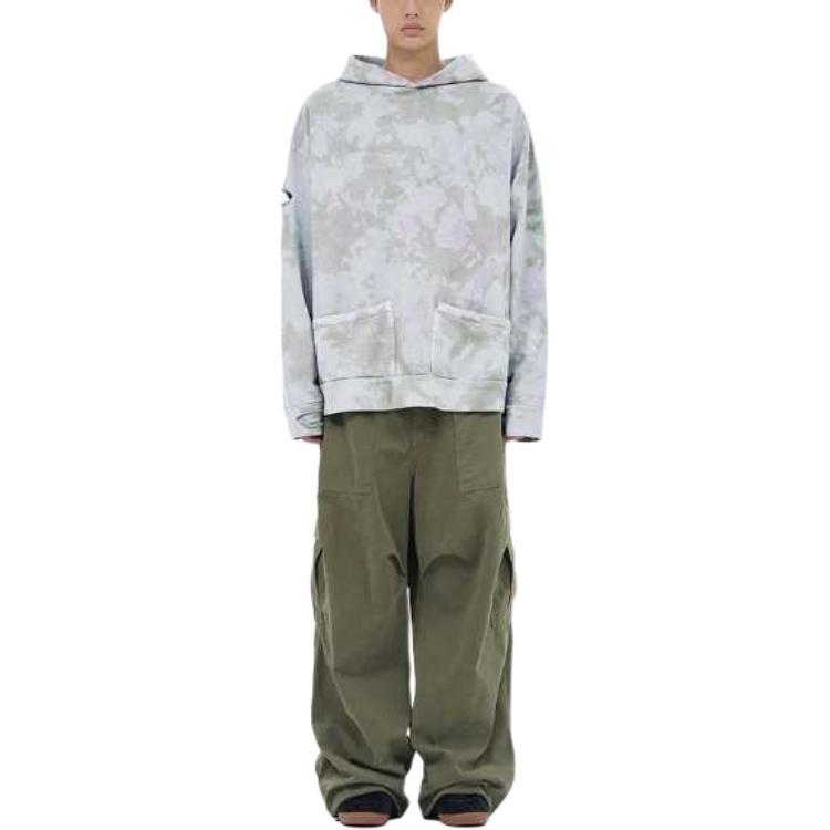 Lookbook WE11DONE FW23 Unisex Cotton Logo Hoodie in Light Grey. WD-TH3-23-758-U-LG