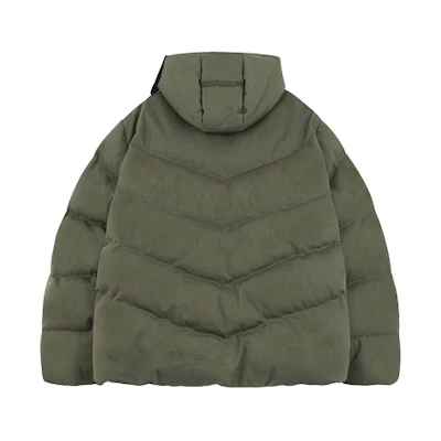 WE11DONE FW23 Unisex Logo Down Jacket Khaki WD-PJ3-23-080-U-KK