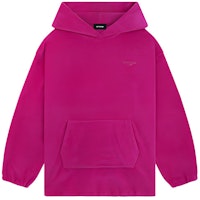 WE11DONE FW23 Unisex Logo Fleece Sweatshirt in Rose Red. WD-TH3-23-778-U-HP WE11DONE FW23 Unisex Logo Fleece Sweatshirt in Rose Red. WD-TH3-23-778-U-HP