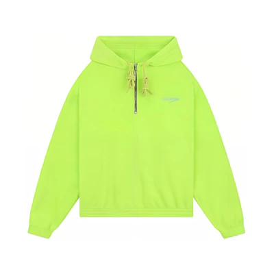 WE11DONE FW23 Unisex Logo Print Pullover Sweatshirt Fluorescent Green WD-TH3-23-771-U-LM