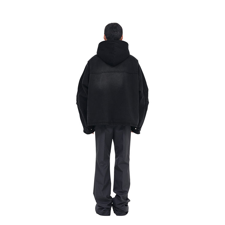 WE11DONE FW23 Unisex Logo Washed Denim Jacket Black WD-DJ3-23-339-U-BK 圖 5