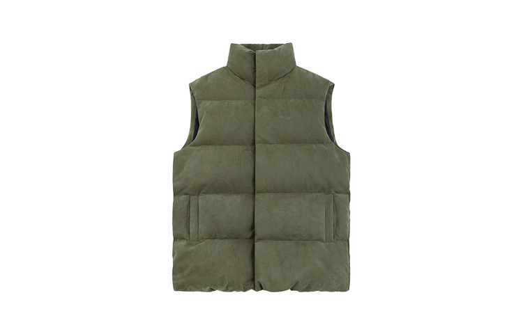 WE11DONE FW23 Unisex Loose-Fit Puffer Logo Vest in Khaki. WD-PV3-23-030-U-KK 圖 2