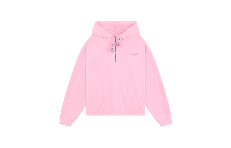 WE11DONE FW23 Unisex Pink Logo Printed Pullover Sweatshirt. WD-TH3-23-771-U-PK