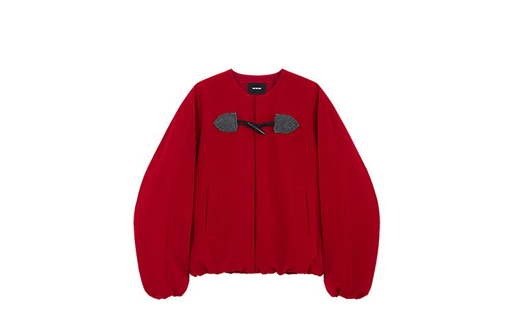 WE11DONE FW23 Unisex Red Christmas Style Loose Long Sleeve Varsity Jacket. WD-JP3-23-095-M-RD 圖 2