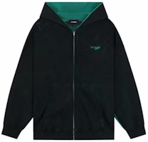 WE11DONE FW23 Washed Logo Contrast Zip-Up Hoodie Jacket Unisex. WD-TJ3-23-801-U-GR WE11DONE FW23 Washed Logo Contrast Zip-Up Hoodie Jacket Unisex. WD-TJ3-23-801-U-GR