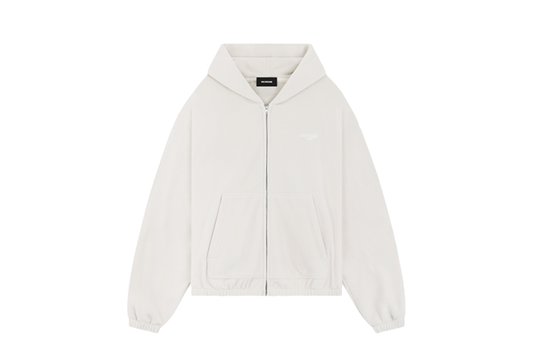 Order WE11DONE FW23 白色Logo寬鬆拉鍊連帽衫 男女款抓絨衛衣 WD-TJ3-23-826-U-WH