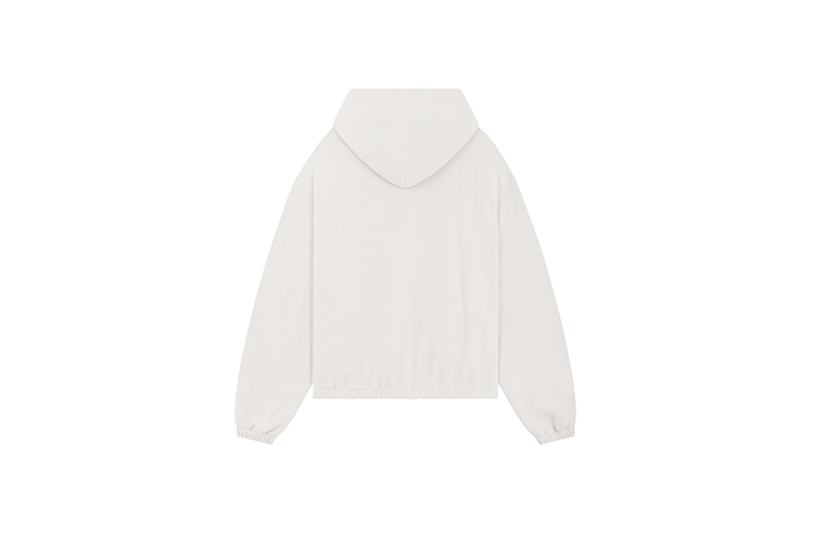 Lookbook WE11DONE FW23 白色Logo寬鬆拉鍊連帽衫 男女款抓絨衛衣 WD-TJ3-23-826-U-WH