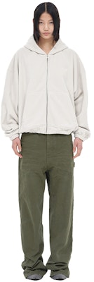 WE11DONE FW23 白色Logo寬鬆拉鍊連帽衫 男女款抓絨衛衣 WD-TJ3-23-826-U-WH Shop WE11DONE FW23 白色Logo寬鬆拉鍊連帽衫 男女款抓絨衛衣 WD-TJ3-23-826-U-WH