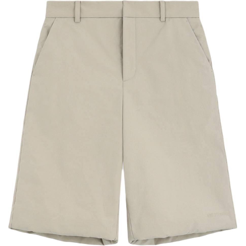 WE11DONE FW24  Beige Mid-Rise Zipper Pocket Casual Shorts WD-PT2-24-226-M-BG