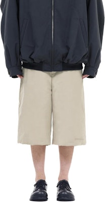 WE11DONE FW24 米色中腰拉鍊口袋休閒短褲 WD-PT2-24-226-M-BG Shop WE11DONE FW24 米色中腰拉鍊口袋休閒短褲 WD-PT2-24-226-M-BG