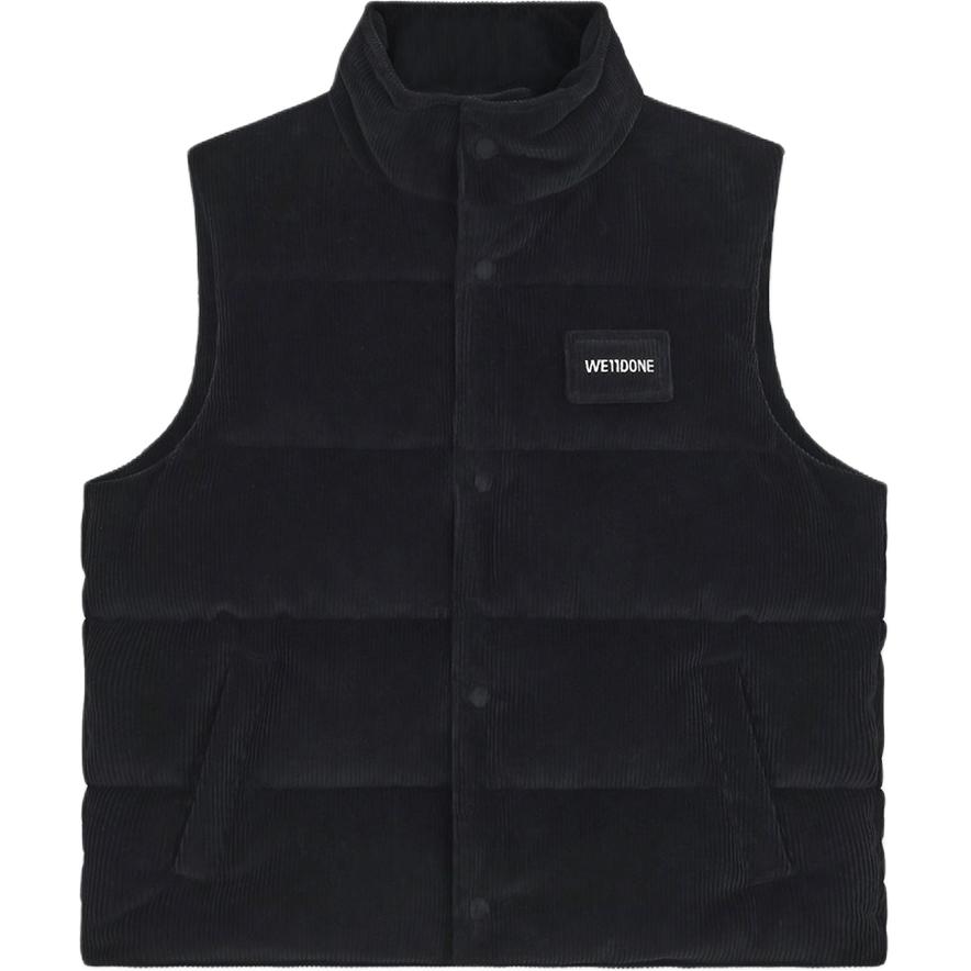 WE11DONE FW24  Black Puffer Jacket with Embroidered Logo and Zip Pockets WD-PV2-24-047-M-BK 圖 2