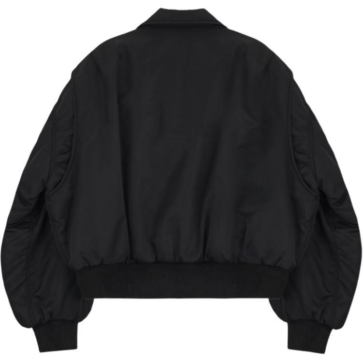 WE11DONE FW24  Black Zip-Up Long-Sleeve Cotton Jacket WD-JP3-24-023-U-BK 圖 3