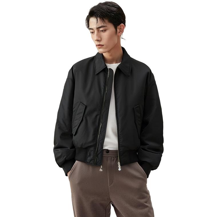 WE11DONE FW24  Black Zip-Up Long-Sleeve Cotton Jacket WD-JP3-24-023-U-BK 圖 4