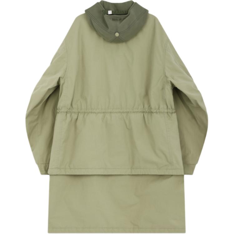 WE11DONE FW24  Khaki Long Zip-Up Coat with Wide Collar. WD-JK3-24-088-M-KK 圖 3