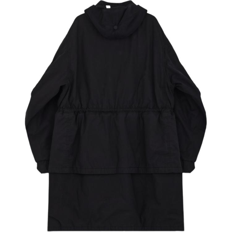 WE11DONE FW24  Long Cotton Jacket with Wide Collar and Zipper Black WD-JK3-24-088-M-BK 圖 3