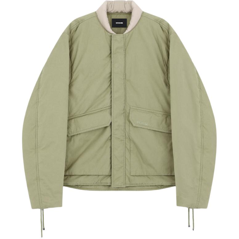 WE11DONE FW24  Oversized Zip-Up Cotton Jacket Khaki Color WD-JK3-24-081-M-KK
