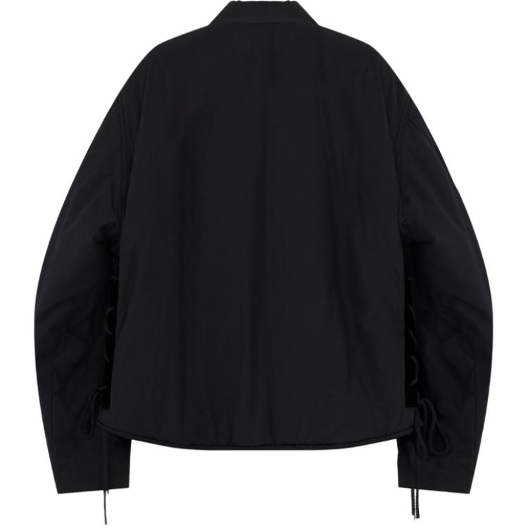 WE11DONE FW24 Solid Black Zip-Up Oversized Cotton Jacket Men WD-JK3-24-081-M-BK 圖 3