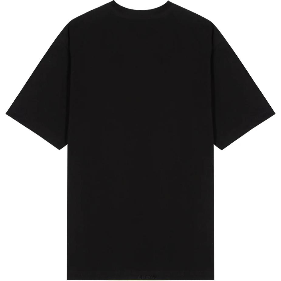 Lookbook WE11DONE FW24 Unisex Black Beaded Embroidery Short Sleeve T-Shirt WD-TT3-24-734-U-BK