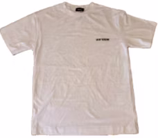 WE11DONE FW24 Unisex White Beaded Simple Short Sleeve T-Shirt WD-TT3-24-734-U-WH WE11DONE FW24 Unisex White Beaded Simple Short Sleeve T-Shirt WD-TT3-24-734-U-WH