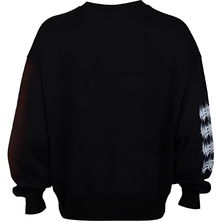 WE11DONE Geometric Pattern Loose Fit Crewneck Sweatshirt Black WDTS323710UBK 圖 3