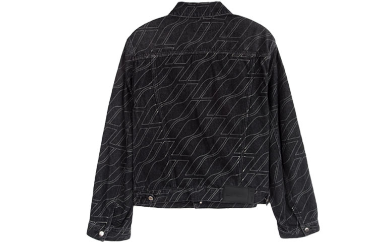 Lookbook WE11DONE 夜光標誌牛仔外套 洗舊黑色. WD-JK8-20-052-M-GY