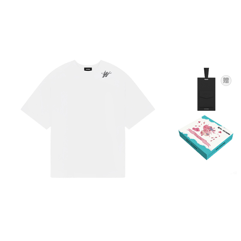 WE11DONE Graffiti Logo Unisex Cotton T-Shirt with Gift Box WD-TP6-20-073-U-WH
