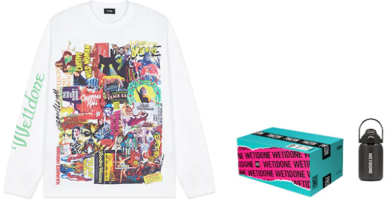 WE11DONE 涂鸦海报印花白色男女同款圆领卫衣 WD-TP4-20-728-U-WH Lookbook WE11DONE 涂鸦海报印花白色男女同款圆领卫衣 WD-TP4-20-728-U-WH