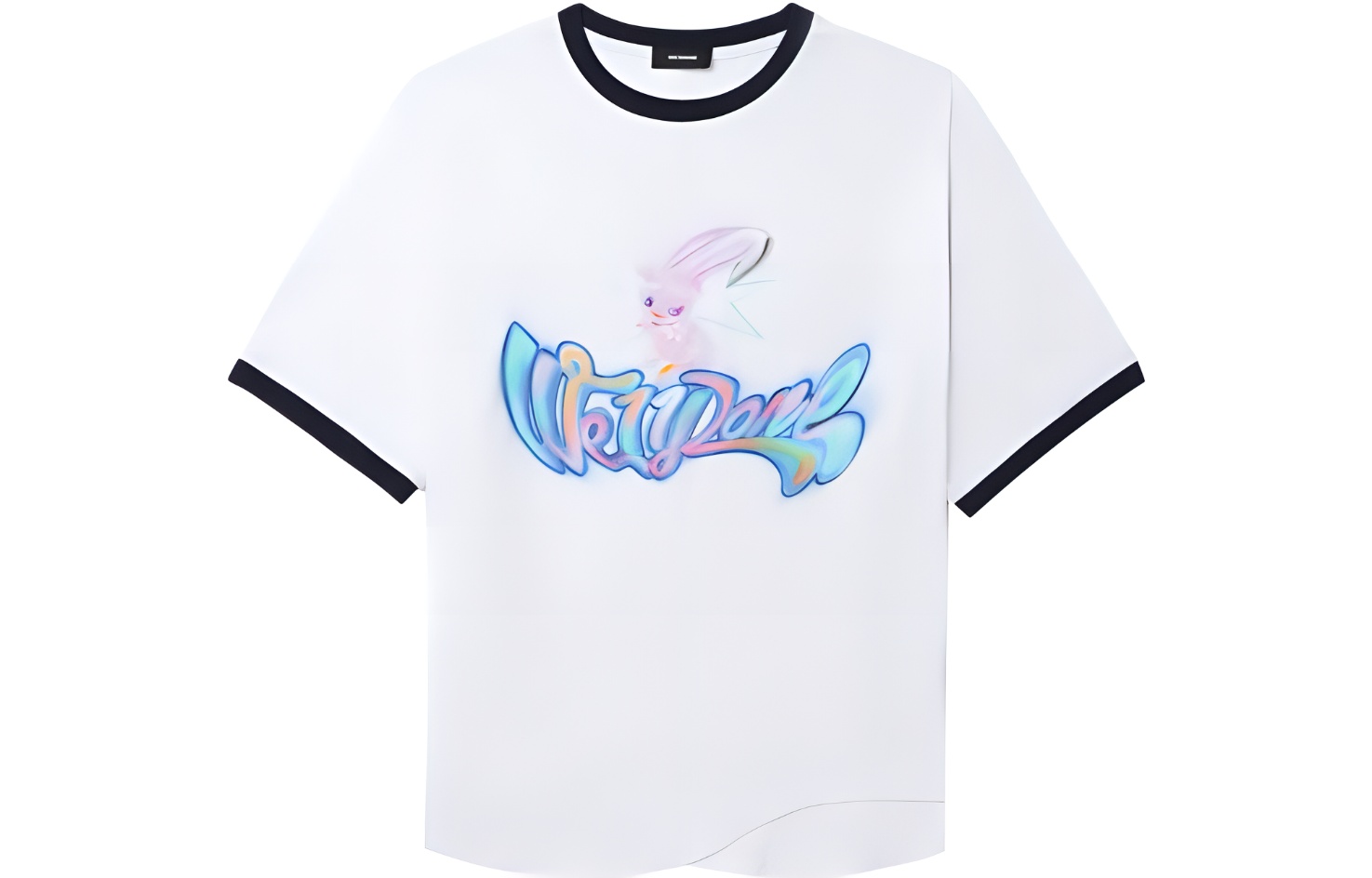 WE11DONE Graffiti Print Crewneck Short Sleeve T-Shirt WD-TT3-23-709-U-WH