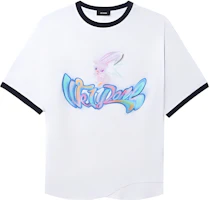 WE11DONE Graffiti Print Crewneck Short Sleeve T-Shirt WD-TT3-23-709-U-WH WE11DONE Graffiti Print Crewneck Short Sleeve T-Shirt WD-TT3-23-709-U-WH