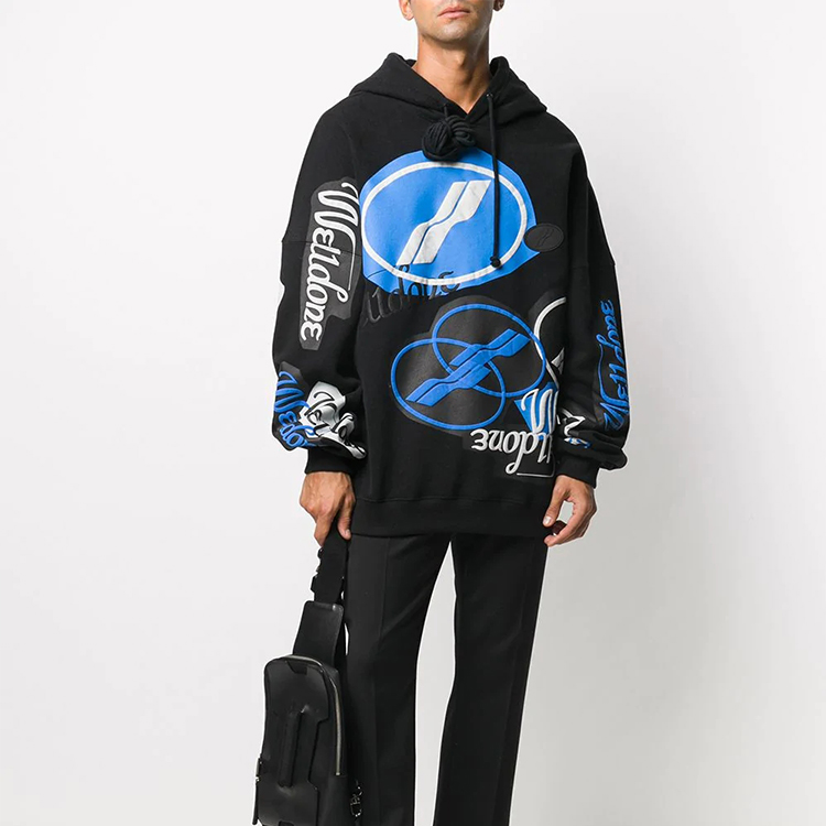 WE11DONE Graphic Printed Unisex Sweatshirt Black WD-TH8-20-112-U-BK 圖 3