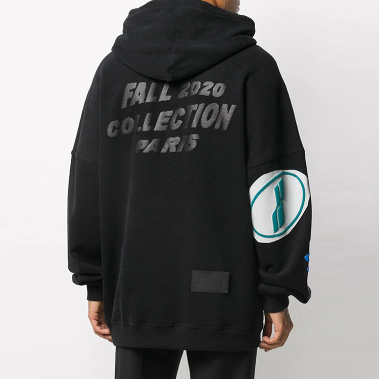 WE11DONE Graphic Printed Unisex Sweatshirt Black WD-TH8-20-112-U-BK 圖 4