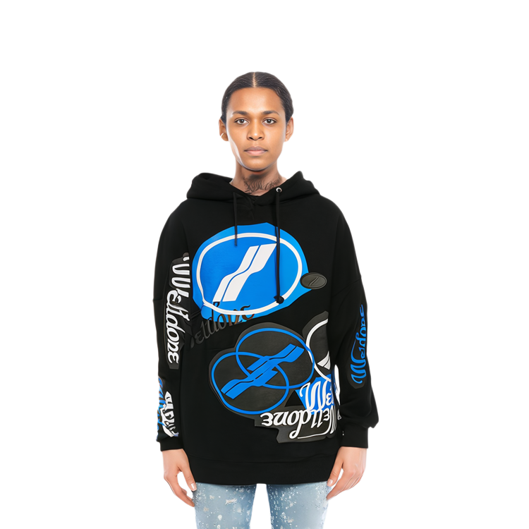 WE11DONE Graphic Printed Unisex Sweatshirt Black WD-TH8-20-112-U-BK 圖 6