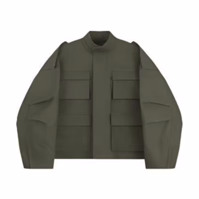 WE11DONE Green High-Neck Zip Jacket WD-JP3-23-145-U-KK
