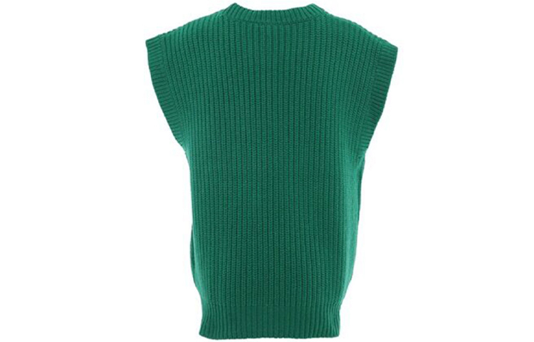 WE11DONE Green Sleeveless Knit Vest with Front Rubber Logo - Unisex. WD-KV8-20-544-U-GR 圖 3