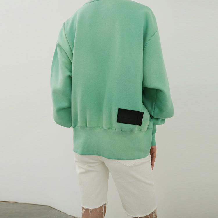 WE11DONE Green Tie-Dye Letter Print Unisex Long Sleeve Pullover Sweatshirt WD-TS8-20-098-U-GR 圖 4