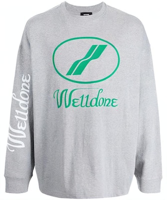 WE11DONE 灰色經典寬鬆版型印花長袖T恤 中性款 WD-TP4-20-712-U-GY Order WE11DONE 灰色經典寬鬆版型印花長袖T恤 中性款 WD-TP4-20-712-U-GY