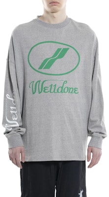 WE11DONE 灰色經典寬鬆版型印花長袖T恤 中性款 WD-TP4-20-712-U-GY Lookbook WE11DONE 灰色經典寬鬆版型印花長袖T恤 中性款 WD-TP4-20-712-U-GY