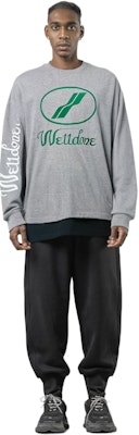 WE11DONE 灰色經典寬鬆版型印花長袖T恤 中性款 WD-TP4-20-712-U-GY Cheap WE11DONE 灰色經典寬鬆版型印花長袖T恤 中性款 WD-TP4-20-712-U-GY