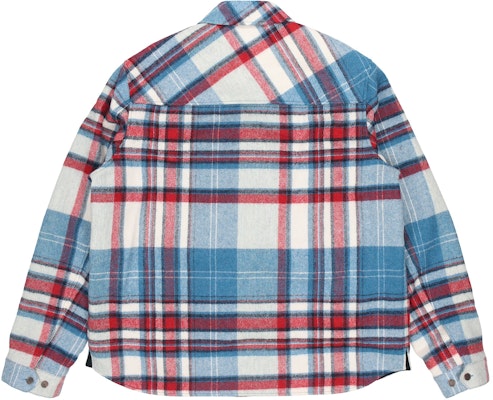 WE11DONE 半拉鍊經典格紋襯衫外套 男女藍色 WD-BL3-20-910-U-BL Lookbook WE11DONE 半拉鍊經典格紋襯衫外套 男女藍色 WD-BL3-20-910-U-BL