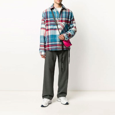 WE11DONE 半拉鍊經典格紋襯衫外套 男女藍色 WD-BL3-20-910-U-BL Purchase WE11DONE 半拉鍊經典格紋襯衫外套 男女藍色 WD-BL3-20-910-U-BL