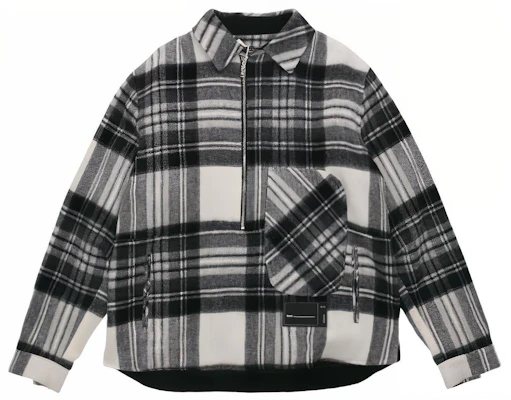 WE11DONE Sobrecamisa Unisex de Manga Larga Cuadros con Media Cremallera - Gris. WD-BL3-20-910-U-GY Buy WE11DONE Sobrecamisa Unisex de Manga Larga Cuadros con Media Cremallera - Gris. WD-BL3-20-910-U-GY