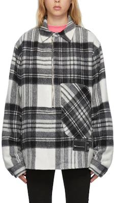 WE11DONE Sobrecamisa Unisex de Manga Larga Cuadros con Media Cremallera - Gris. WD-BL3-20-910-U-GY Sizing WE11DONE Sobrecamisa Unisex de Manga Larga Cuadros con Media Cremallera - Gris. WD-BL3-20-910-U-GY