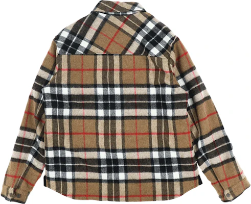 WE11DONE Half-Zip Plaid Long Sleeve Shirt Jacket Unisex Khaki WD-BL3-20-910-U-CM Lookbook WE11DONE Half-Zip Plaid Long Sleeve Shirt Jacket Unisex Khaki WD-BL3-20-910-U-CM