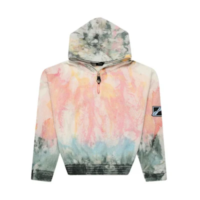WE11DONE Half-Zip Pullover Hoodie Unisex Pink WD-TH3-21-589-U-GY