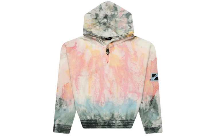 WE11DONE Half-Zip Pullover Hoodie Unisex Pink WD-TH3-21-589-U-GY 圖 2