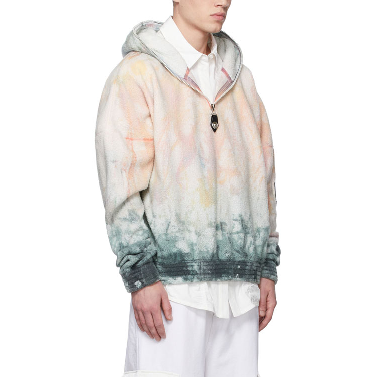 WE11DONE Half-Zip Pullover Hoodie Unisex Pink WD-TH3-21-589-U-GY 圖 4